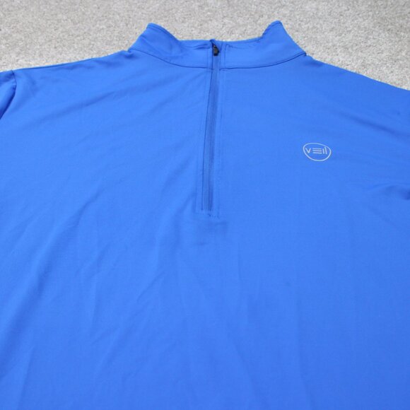 Veil Spark Sweatshirt Mens 2XL XXL Royal Blue 1/2 Zip Performance Athletic L/S - Picture 4 of 15
